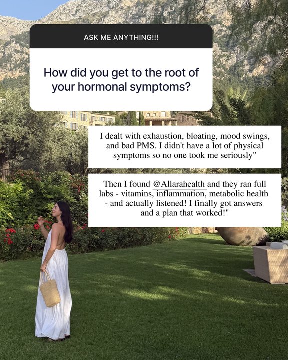 Allara Health creator ad: how I got to the root of my hormonal symptoms