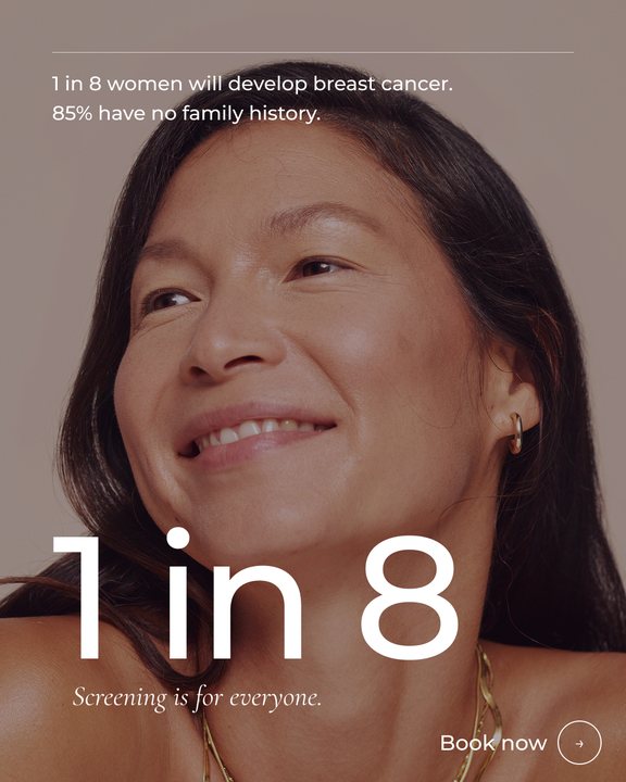 Solis Mammography ad: 1 in 8 women will develop breast cancer, screening is for everyone